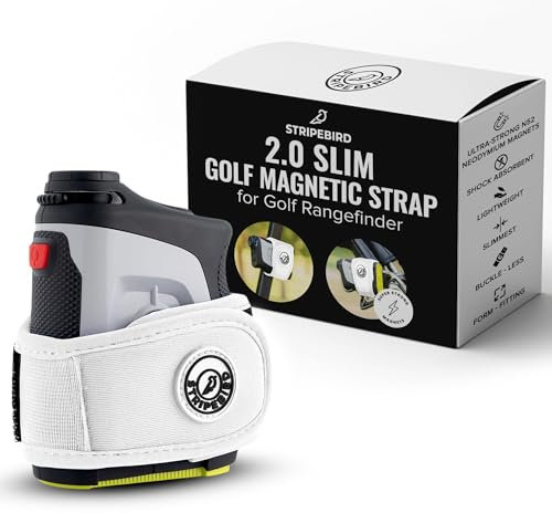 Stripebird - 2.0 Schlanke magnetische Golf-Entfernungsmesser-Wickelhalterung (passgenaues Band) – für Golfer mit Entfernungsmesser – einfacher Zugriff auf Entfernungsmesser während Sie Golf –