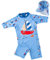 Tyidalin Traje de Baño para Niños Bañador Una Pieza Bebé Manga 3/4 UPF Protección Solar UV Natación con Gorro, Azul Claro, 92-98(Étiqueter 4)