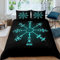 WIKINGER Bettwäsche 135x200 cm 2teilig Jungen 100% Mikrofaser Sommer Weiche Winter Warm Kinder Bettbezüge mit Reißverschluss 3D Vintage Viking Bettbezug mit Kissenbezüge 80x80 cm