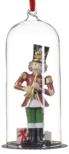 Magie di Natale Statuetta Decorativa con Orso,schiaccianoci e Elfo in poliresina, Decorazione per Interno, h 15 cm (Schiaccianoci)