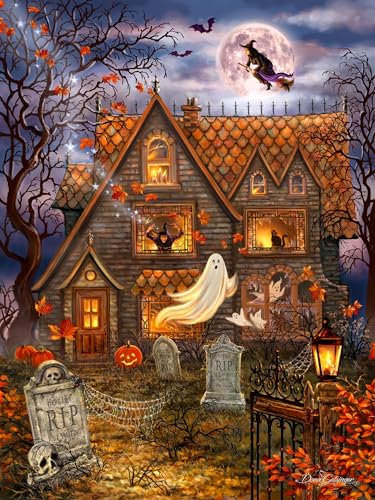 Springbok Halloween Haunted House - 1000 Piece Jigsaw Puzzle for Adults - Made in USA