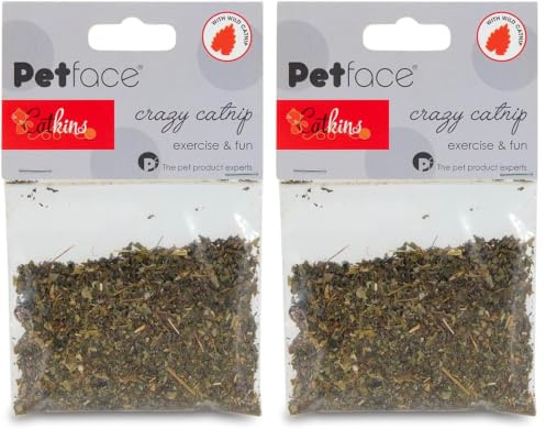 Petface Catkins Crazy Catnip Natural Wild Catnip (Pack of 2)