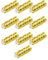 Dickly 10 Pezzi di Filo da Ricamo da 200 Iarde ciascuna Bobina di Filo da Cucito Lucido Multiuso per Quilting con Accessori per Macchina da Cucire Domestica, Oro