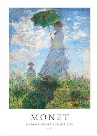 CLAUDE MONET – Madame Monet And Her Son (Giclée Kunstdruck) 29,7 x 41,9 cm [A3]