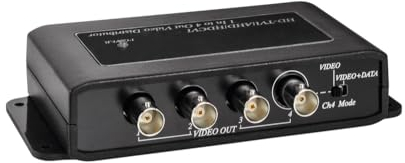 ABUS 4 Kanal Analog HD Signalverteiler für HD-TVI, AHD, HDCVI, 960H, NTSC, PAL