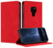 Mo-Beauty Hülle Kompatibel mit Huawei Mate 20, Handyhülle Huawei Mate 20, PU Leder Flip Wallet Klappbare Stoßfest Schutzhülle Magnet Kartenfach Ledertasche Klapphülle für Huawei Mate 20(Rot)