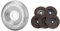 Biwwubik Disque abrasif en carbure de tungstène et 5 disques abrasifs
