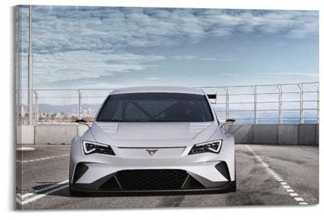 UNSGA Poster für Elektrosportwagen, Cupra, E-Racer, Rennen, Supercars, dekoratives Gemälde, Leinwand, Wandposter und Kunstdruck, moderne Familienschlafzimmer-Dekoration, Poster, 60 x 90 cm