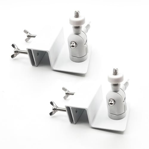 PLZRMBME Dachrinnenhalterung für Outdoor-Sicherheitskameras, kompatibel mit Arlo, Stick Up Cam, Blink Outdoor (3. Generation) XT3, Arlo Essential, Wyze Cam v3 Pro, ohne Bohren, 1/4 Zoll Gewinde