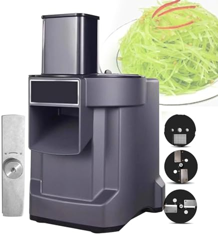 Mini Procesadores de Alimentos Picadores 3 en 1 Máquina Cortadora de 2,5 Mm Rallador de Queso Doméstico Comercial Cortadora en Cubitos Picadora Automática de Frutas y Verduras Máquina Para Cortar en C