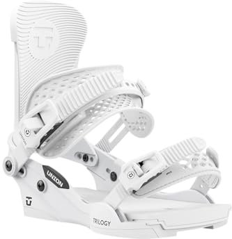 Union Trilogy Classic Classic - Fijaciones de snowboard para mujer, color blanco 25, talla M