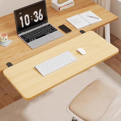 ForceRoute Faltbar Schreibtisch Extender,Faltbares Schreibtisch Extender Regal,Faltbare SchreibtischverläNgerung,Klappbar Kein Bohren Schreibtisch Tisch-VerläNgerung FüR Schreibtisch/Esstische