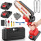 Mini Motosega Elettrica Sega Batteria - Motoseghe per Potatura Taglio Legno e Giardini Seghetto Elettrico con 800W Motori Brushless, 2 Potatore Batterie 6 Minisega Elettrosega Tagliarami Ginarelo