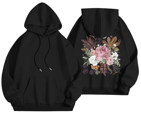 HOOUDO Tagesangebote Heute Sale Übergroße Kapuzenpullover für Damen, /Winter, lustiges Halloween-Grafik-Langarm-Pullover mit Shirt Oversized Damen Christmas Kleidung Damen Altr Mein Bestellung Sale