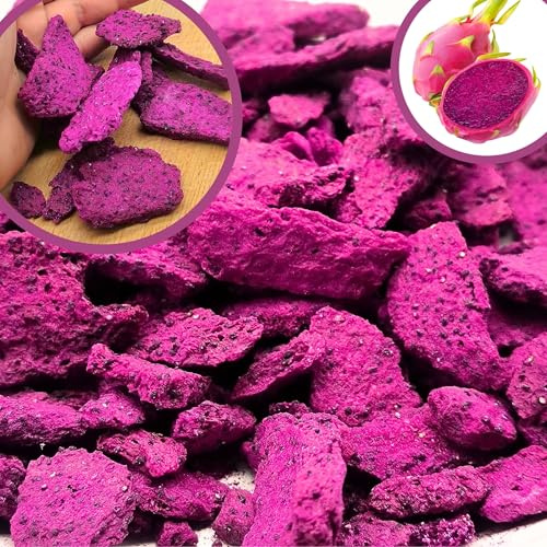 BULK & Tasty. Pitaya Fruit du Dragon Lyophilisé | Naturel et Sans Sucre Ajouté | Colorant Alimentaire Rouge | Freeze Dried Fruit Dragon Fruit Pink Pitaya