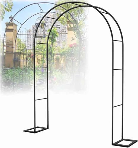 WCQSYY Arco De Jardin para Plantas Arco De Hierro Forjado para Plantas Trepadoras Arco De Rosales para Plantas Trepadoras,Blanca,W1.4M*H2.3M