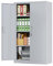 SUPEER Armoire en métal avec 3 étagères réglables en hauteur, tôle d'acier, revêtement par poudre, armoire en acier pour outils, garage H 140 cm x l 80 cm x P 40 cm (gris)