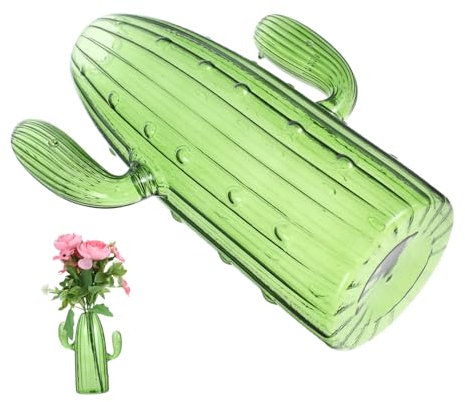 Pot De Cactus Vases Décoratifs Vase De Plante Hydroponique en Verre Vase De Pièces Maîtresses Vase Cactus Vase Hydroponique De Table Cactus Vase en Verre des Vases Un Verre Green MAGICLULU