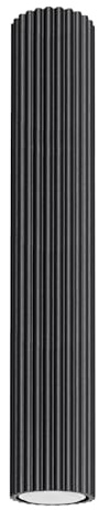 SOLLUX lighting Deckenlampe Deckenleuchte Deckenstrahler Lampe Decke Aluminium 1 Flammig 6,5 x 6,5 x 40 cm Karbon Schwarz
