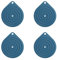 Lot de 4 chauffe-assiettes pour micro-ondes - En silicone résistant à la chaleur - Antidérapant pour plans de travail - Idéal pour four, poêle, dîner, cuisine (bleu)