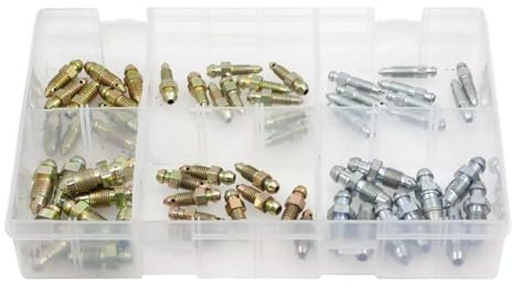 60Pcs Assorted Box of Bleed screws Metric Imperial Brake Nipple Calliper Nipples