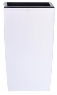 Stolmet Tall Square Planter - Available in Glossy White or Glossy Graphite - Modern Design (White, 10L)