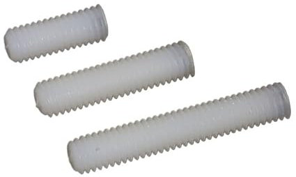 dvnFWKc Kit de Classification des vis fermées, Boulons sans tête à Pointe Plate en Plastique de vis de réglage Fendues en Nylon Blanc M6 M8 M10 M12(M10x20)