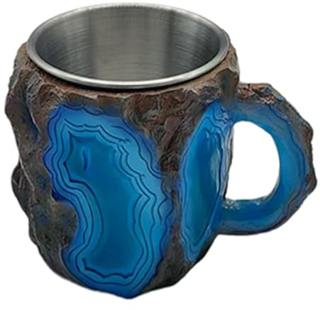 Gvvsjgdbis Luxury Mineral Crystal Coffee Mug Crystal Mineral Coffee Mugs Elegant Crystal Gift for Natural Crystal Mug for Coffee