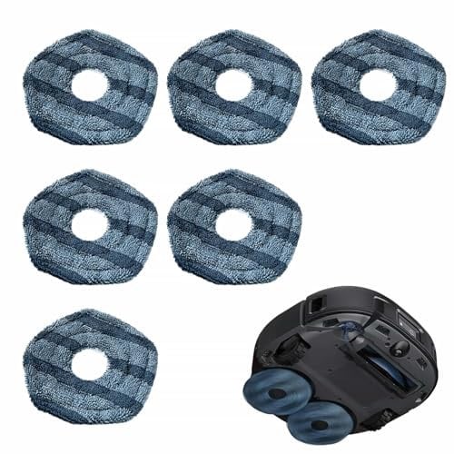 DYUEE 6 Pack Reusable Mop Pads for Eufy X10 Pro OMNI & Eufy X9 Pro Robot Vacuum Cleaners Durable Microfiber Mop Replacement Washable Mopping Cloths for Eufy Robotic Vacuums, Efficient Cleaning Pads