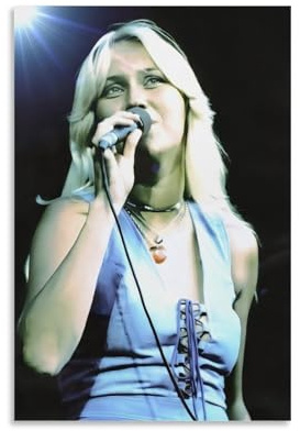 GARMERS Agnetha Fältskog Vintage-Foto-Leinwand-Poster für Zuhause, Büro usw., Wanddeko-Kollektionen, 50 x 75 cm, ungerahmter Stil