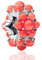 LaMenars Damen Charm Anhänger für Armbänd Pink Coral Spacer Beads with Zirconia 925 Sterling Silber Bead Women Halskette,Schmuck Geschenk Weihnachten,Abschlusssaison,Valentinstag,Muttertag