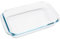 Fuente para Horno Pequeña de Vidrio, 1 L Fuente para Lasaña de Vidrio de Borosilicato, 26 x 15 x 4,5 cm Molde Horno Rectangular con Asas Anchas, Apta para Microondas, Resistente a la Temperatura