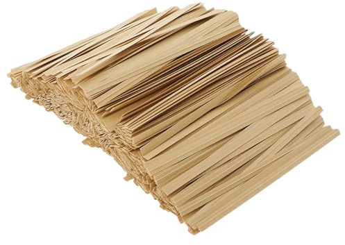 Cozylkx 1000 Bridas De Papel Kraft Reutilizables para Bolsas De Celofán, Dulces, Repostería Y Regalos De Fiesta, 20cm/7,87