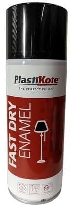 400ml FD Enamel Aerosol 2-in-1 Spray Paint for Indoor and Outdoor Multipurpose Surfaces Including Metal, Wood, Plastic, and Masonry - Black