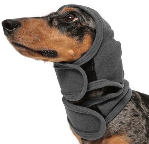 Katzinst Ohrenschützer für Hunde Beruhigender Kapuzenpullover für Lärmbad Fellpflege Trocknen Linderung von Angstzuständen und zur Beruhigung Hundes Snood für Hunde Sommer S