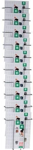 Twinco 5150-8 A4 Wall Mounted Holder with 10 Pockets - Silver