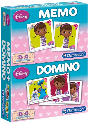Clementoni - Memo Domino Basic Doc McStuffins - Denkspiel & Knobelspiel - 4+ Jahre - 56 Teile