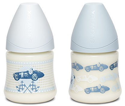 Suavinex - 304380 - BIBERON 150 ML TOYS PHYSIO SILICONE - Motif aléatoire