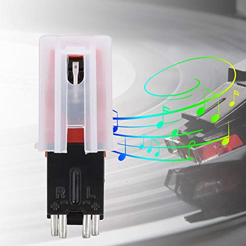 Kafuty Lápiz estéreo de Doble Aguja Diseño ergonómico Lápiz de Aguja para Reproductor de Vinilo LP Accesorio de Placa giratoria USB Adoptar (Negro)