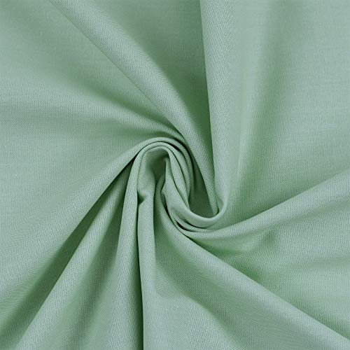 Viskose 100% - Sommer-Blusen-Stoffe Uni - 0,50 m - Stoffe Meterware (Altgrün)