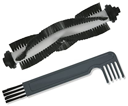Rowenta ZR740005, Brosse Centrale Standard et Brossette nettoyante compatibles avec Les aspirateurs Robot Explorer Série 60, Noir/Gris
