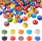 Beadthoven Lot de 100 perles phosphorescentes faites à la main en verre soufflé avec double cœur en laiton pour fabrication de bijoux 5 mm Couleurs mélangées