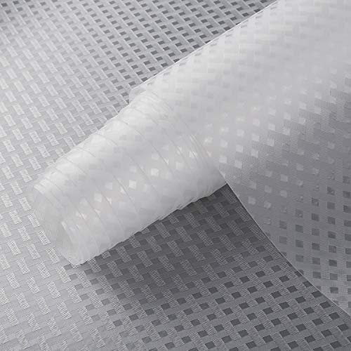 Shelf Liner Küchenschubladenmatten nicht klebende EVA Kühlschrankauskleidungen mit wasserdichtem, haltbarem Kühlschranktisch Tischsets für Schrank Schubladenauskleidung (Transparent, 30cmx150cm)