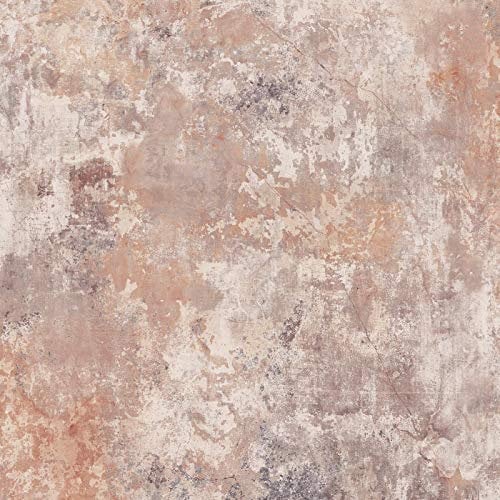 Pflaster Blush Tapete, industrielle Betonoptik, strukturiertes Vinyl, Rosa