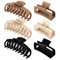 79Style 6-teiliges Haarspangen-Set – große, mittlere und große Haarklammern für dickes, lockiges, langes Haar in neutraler Farbe für Damen und Mädchen