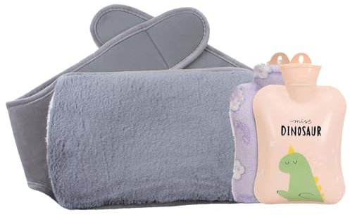 Hot Water Bottle,Warmer Water Bag with Soft Plush Hands Waist Warmer Cover Cute Rubber Cold Therapy Back Neck Shoulders and Hot Water Pouch for Hot and Arthritis Pain Relief,Great Gift for Women