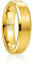 Phyonio Ring Herren Gold Damen Ringe Wolfram Ringe Vergoldet Matt Ringe Gebürstet Ringe Größe 59(18,8)