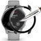 Msm-case Nero con Pellicola Protezione Schermo Vetro Temperato per Garmin Venu 2 Plus, 9H Durezza PC Case,Bumper,Sottile Case Protettiva Completa per Smart Venu 2 Plus