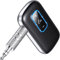 TOPCIOUS Bluetooth Aux Receiver for Music Streaming/Hands-Free Calls, AUX Bluetooth Adapter for Car/Home Stereo/Speakers/Wired Headphones,18H Playtime, Dual Connection BT Audio Receiver