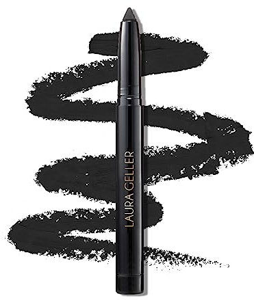 LAURA GELLER NEW YORK Longwear Kohl Kajal Eyeliner Pencil (Soft Black) Hydrating & Vibrant Eyeliner Pencil With Built in Sharpener For Expert Precision, Glides On Effortlessly